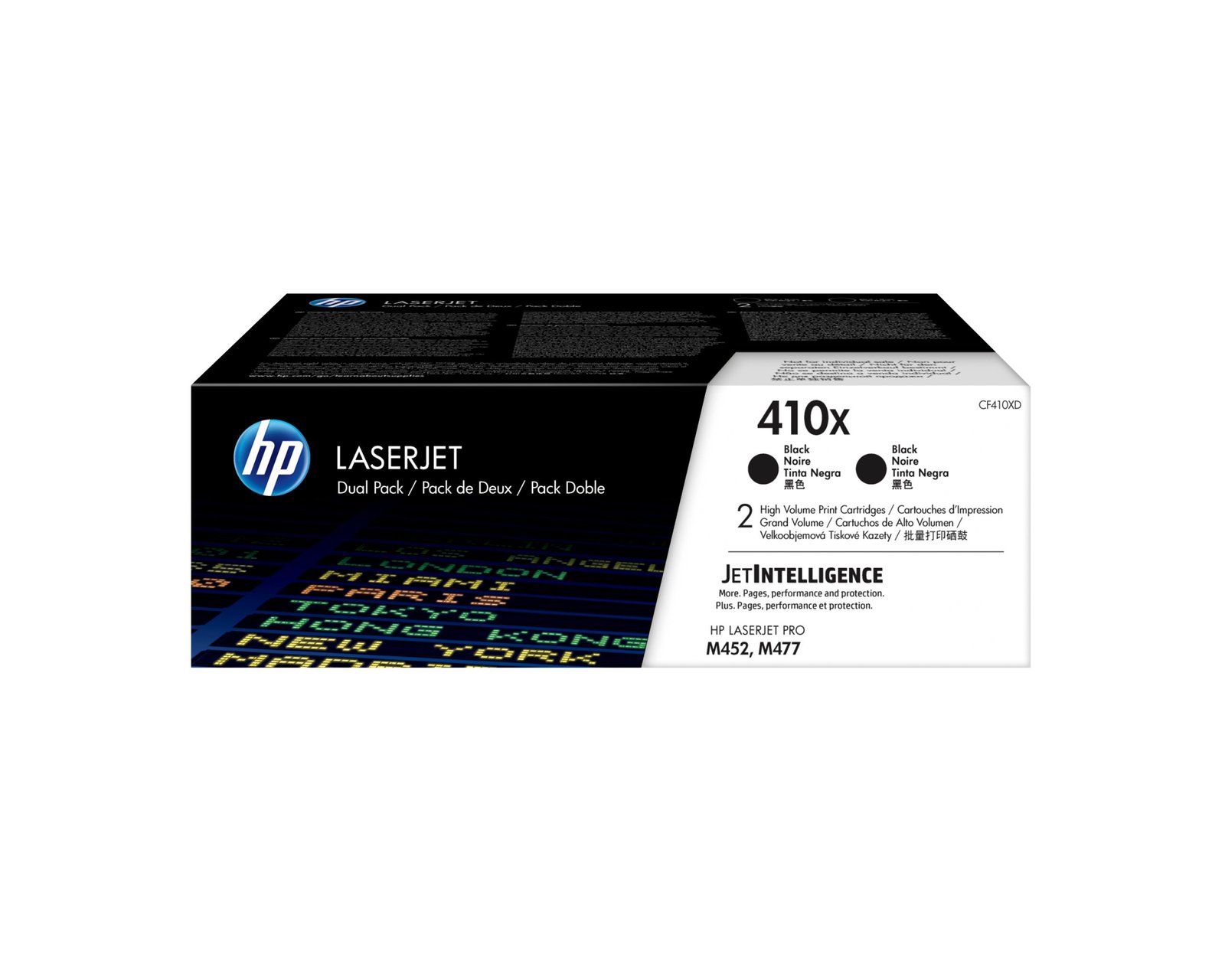 HP 410X 2-pack High Yield Black Original LaserJet Toner Cartridges (CF410XD) HP 410X 2-pack High Yield Black Original LaserJet Toner Cartridges (CF410XD)