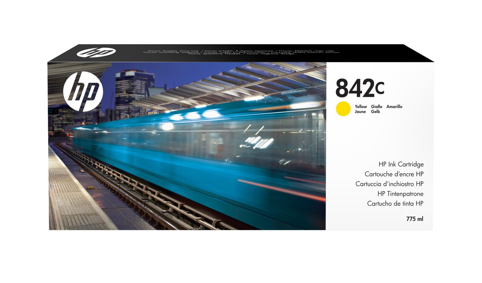 HP 842C 775-ml Yellow PageWide XL Ink Kartric (C1Q56A)
