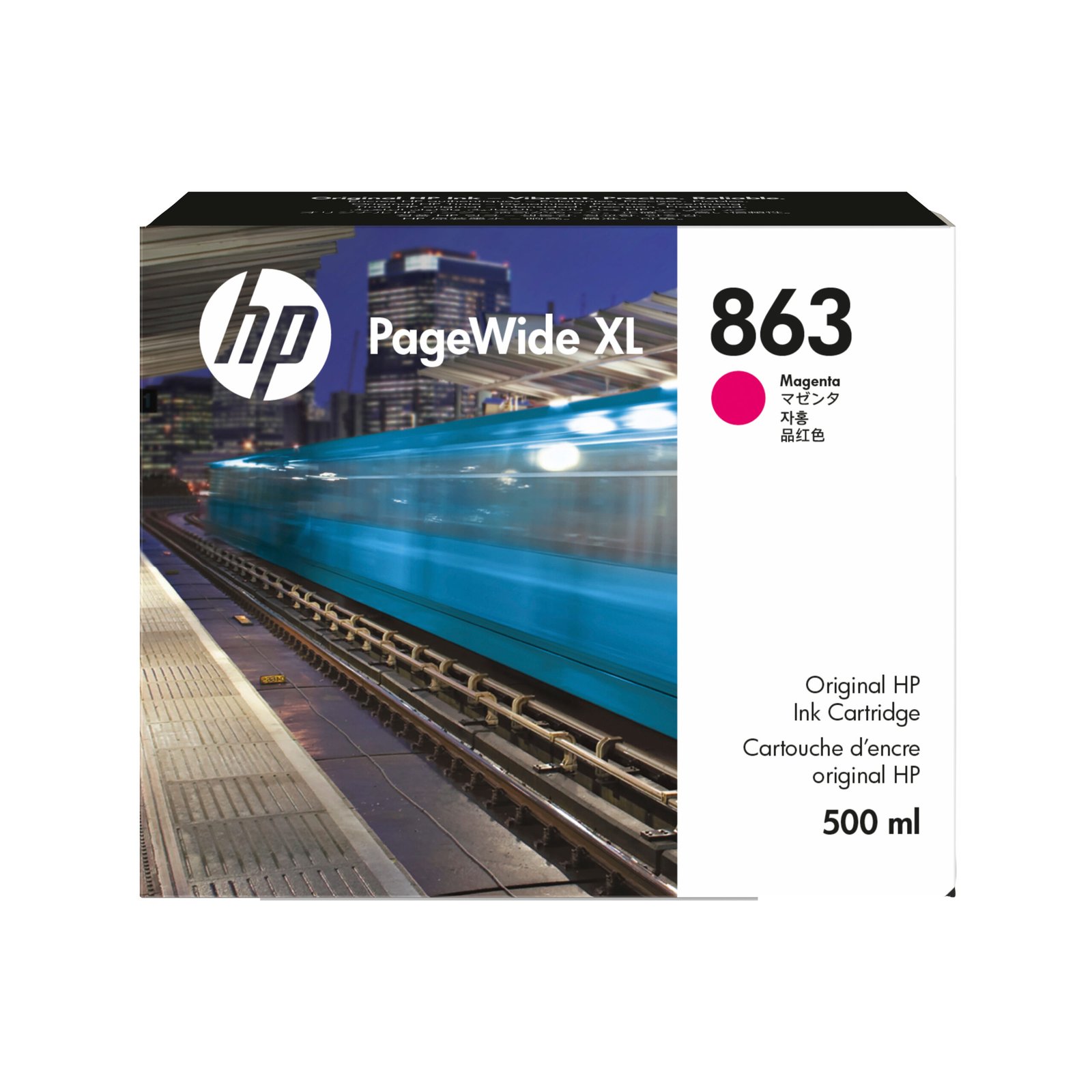 HP 863 500-ml Magenta PageWide XL Ink Kartric (F9K38A)