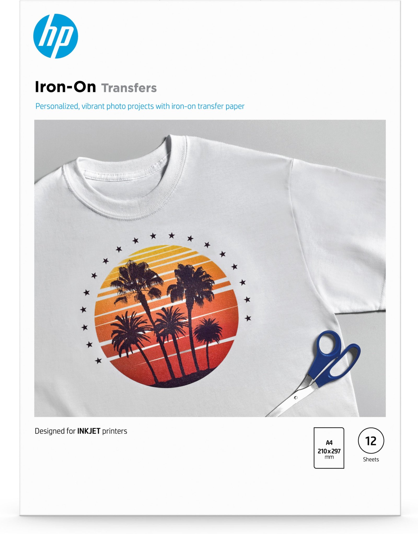 HP Iron-on Transfers-12 sht/A4/210 x 297 mm (C6050A)
