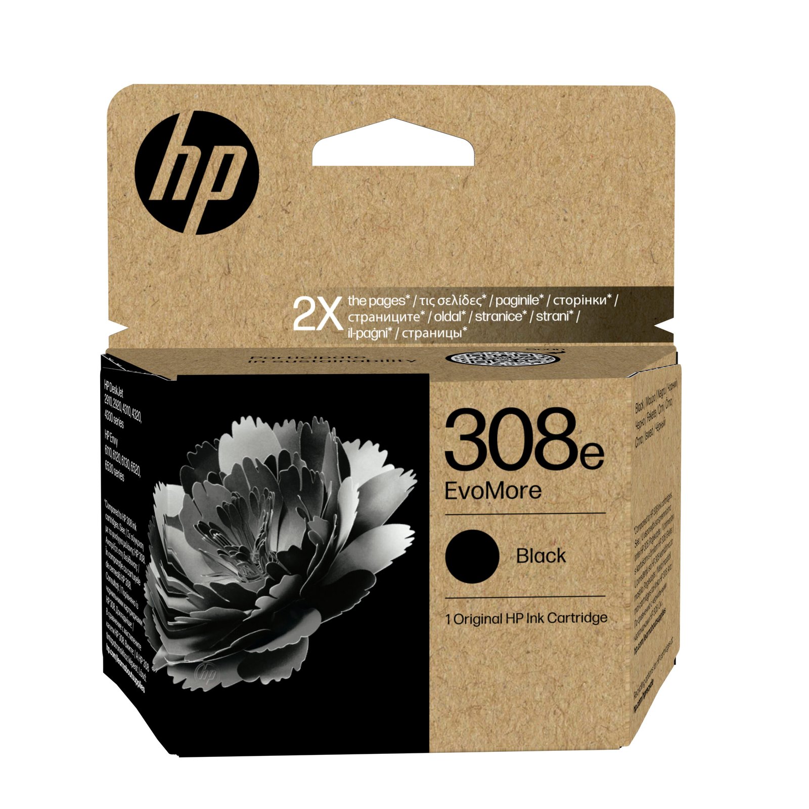 HP 308e EvoMore Black Original Ink Kartric (7FP22UE)