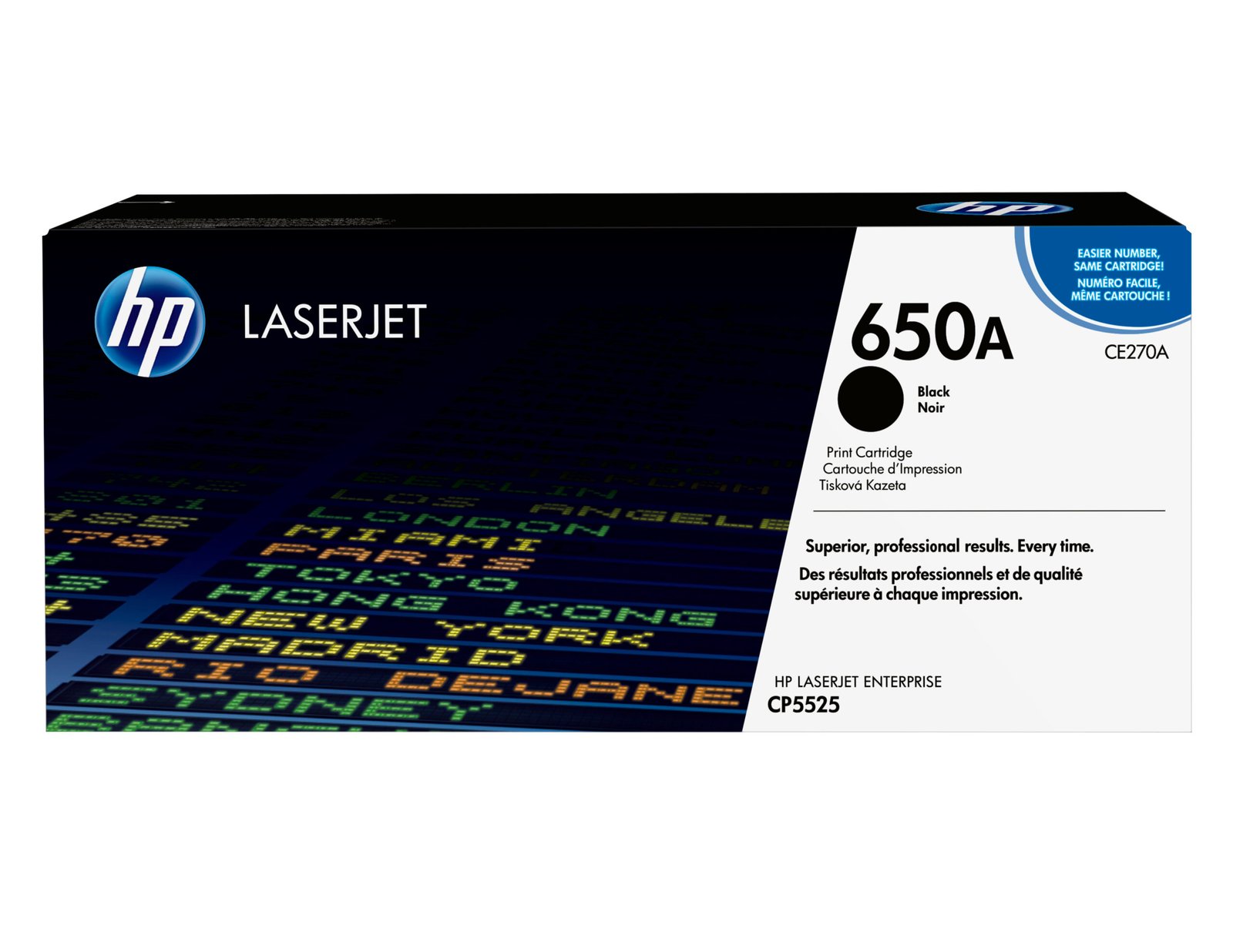 HP 650A Black Original LaserJet Toner Kartric (CE270A)