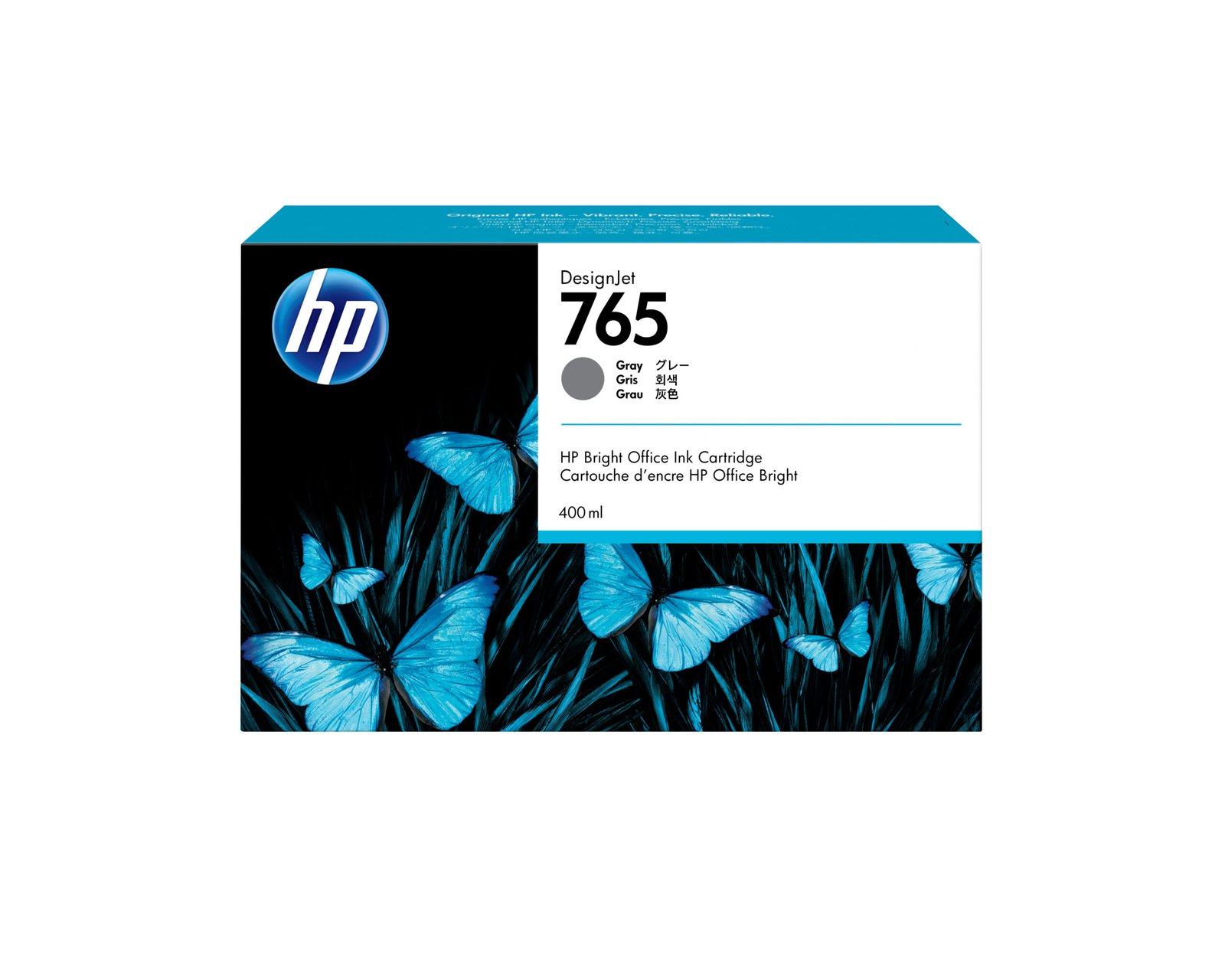 HP 765 400-ml Gray DesignJet Ink Kartric (F9J53A)