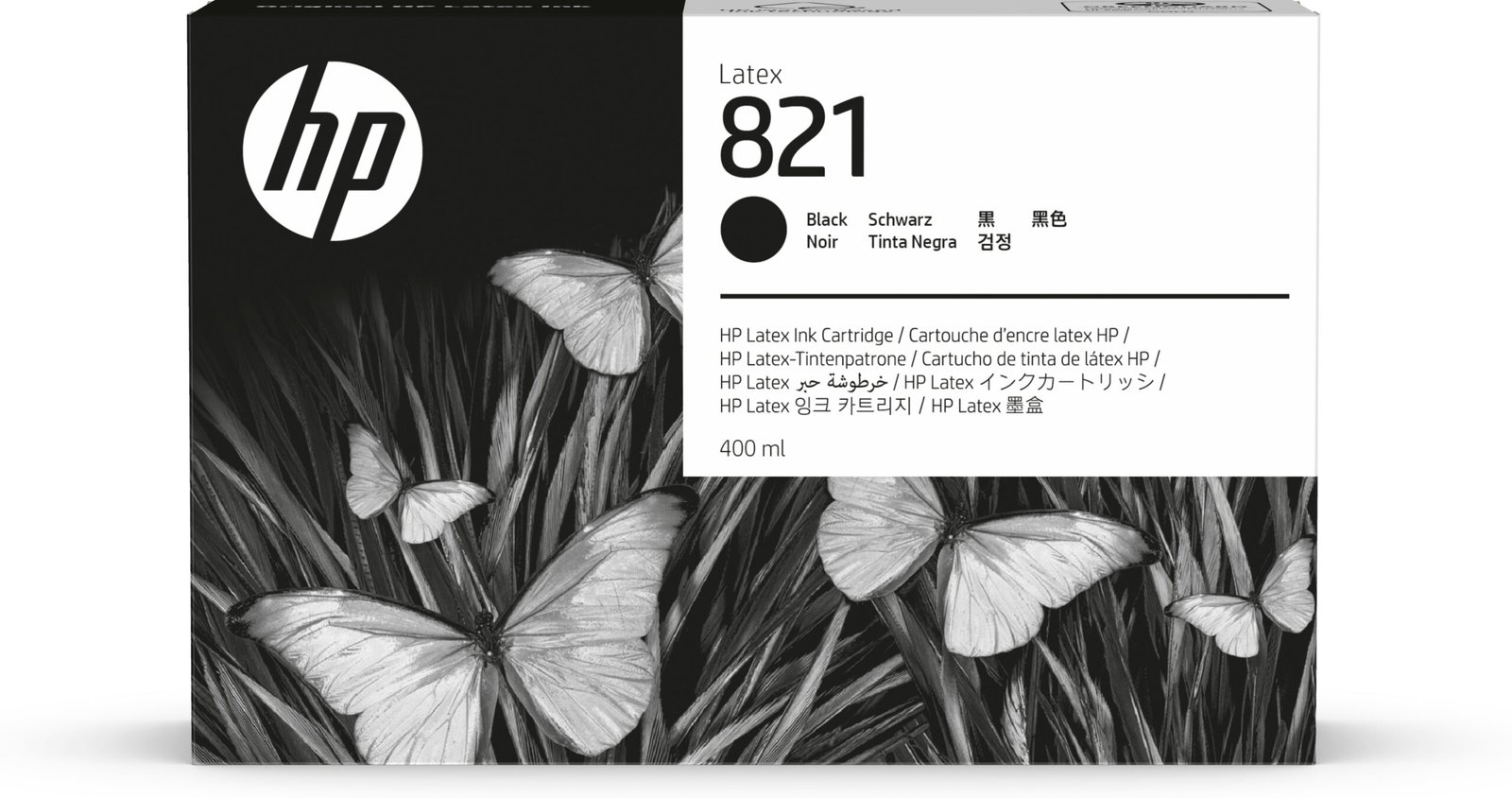 HP 821 400-ml Black Latex Ink Kartric (G0Y89A)
