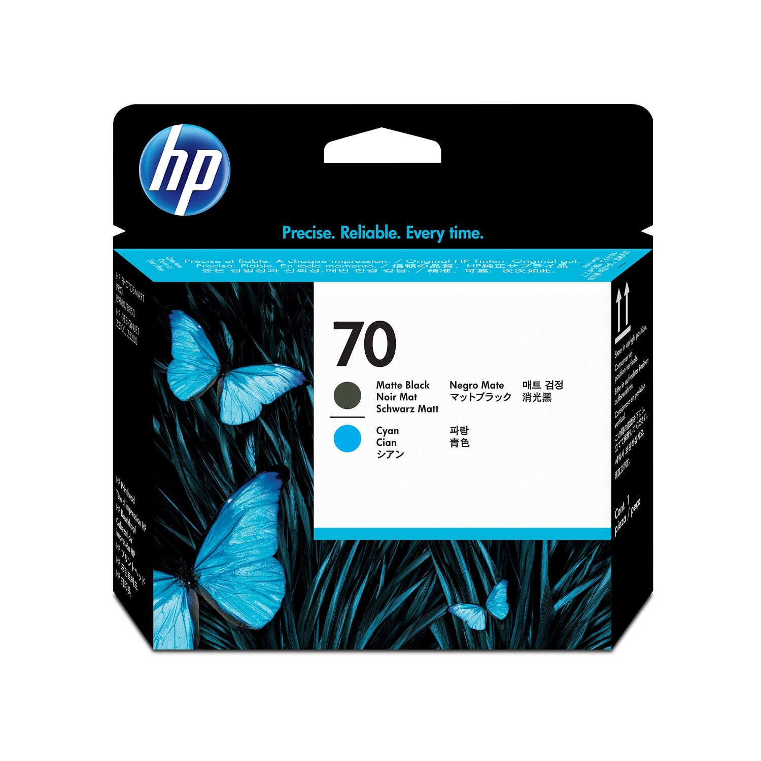 HP 70 Matte Black and Cyan DesignJet Printhead (C9404A)