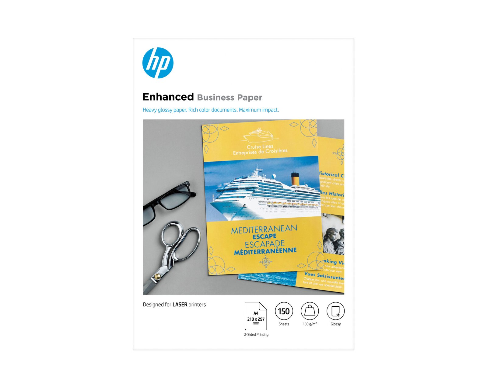 HP Professional Glossy Laser Paper 150 gsm-150 sht/A4/210 x 297 mm (CG965A)