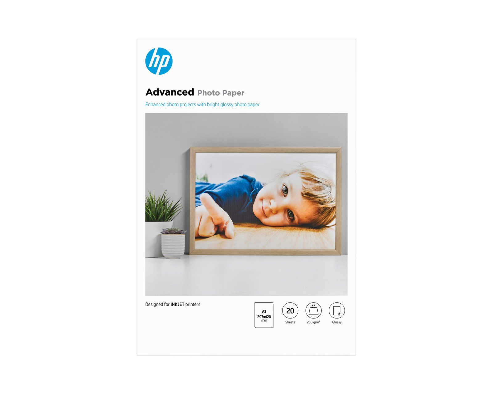 HP Advanced Glossy Photo Paper-20 sht/A3/297 x 420 mm (Q8697A) HP Advanced Glossy Photo Paper-20 sht/A3/297 x 420 mm (Q8697A)