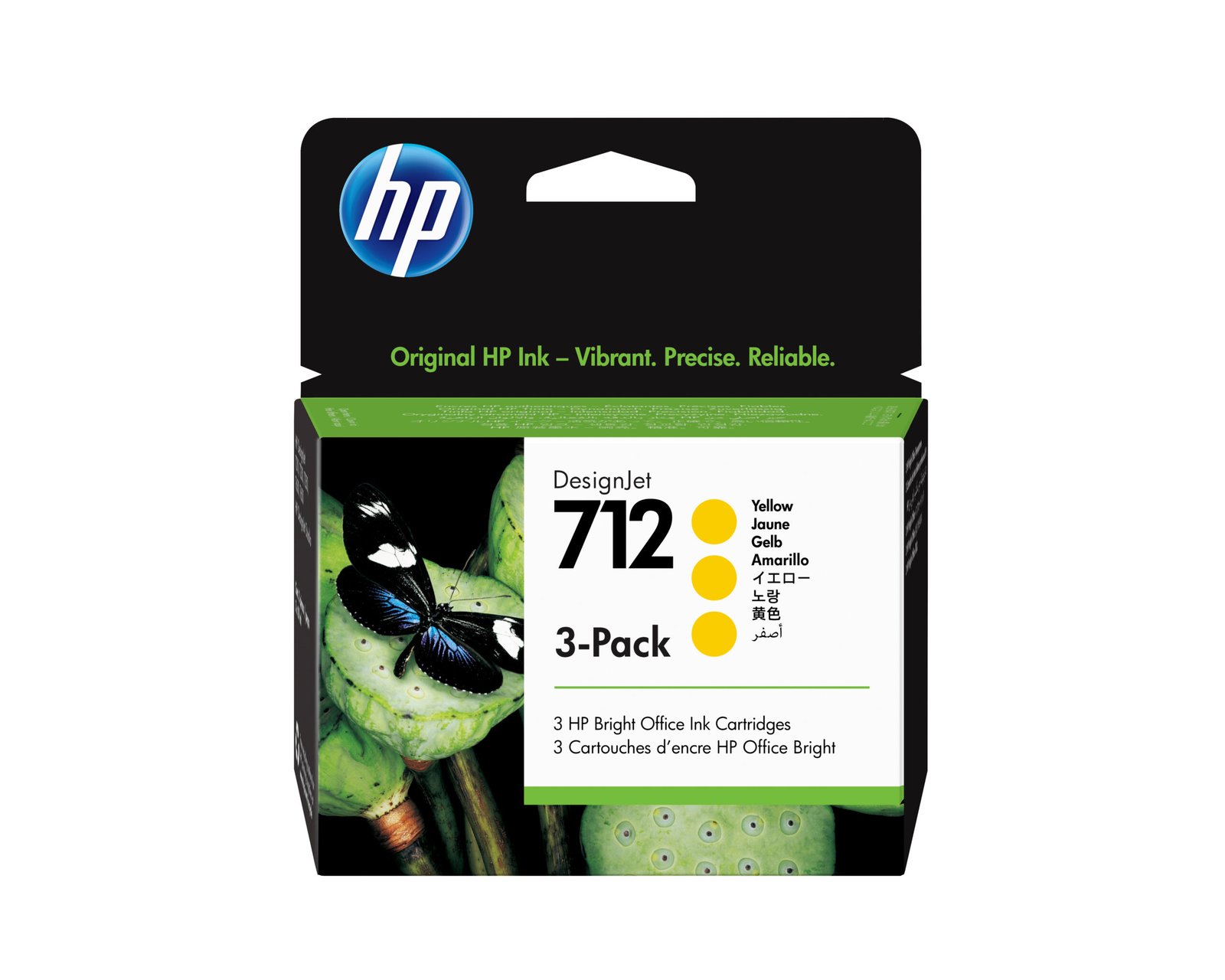 HP 712 3-pack 29-ml Yellow DesignJet Ink Kartric (3ED79A)