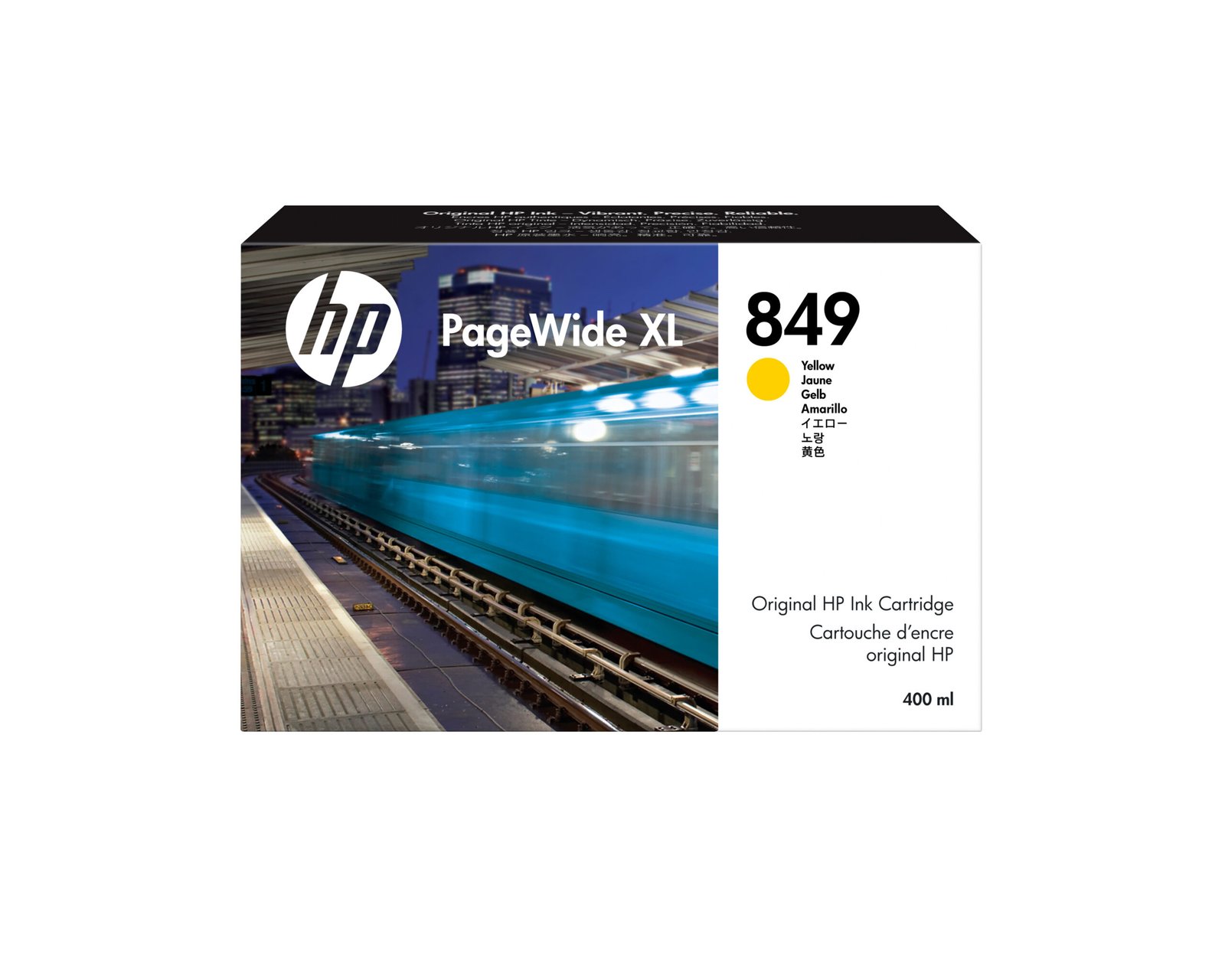 HP 849 400-ml Yellow PageWide XL Ink Kartric (1XB38A)