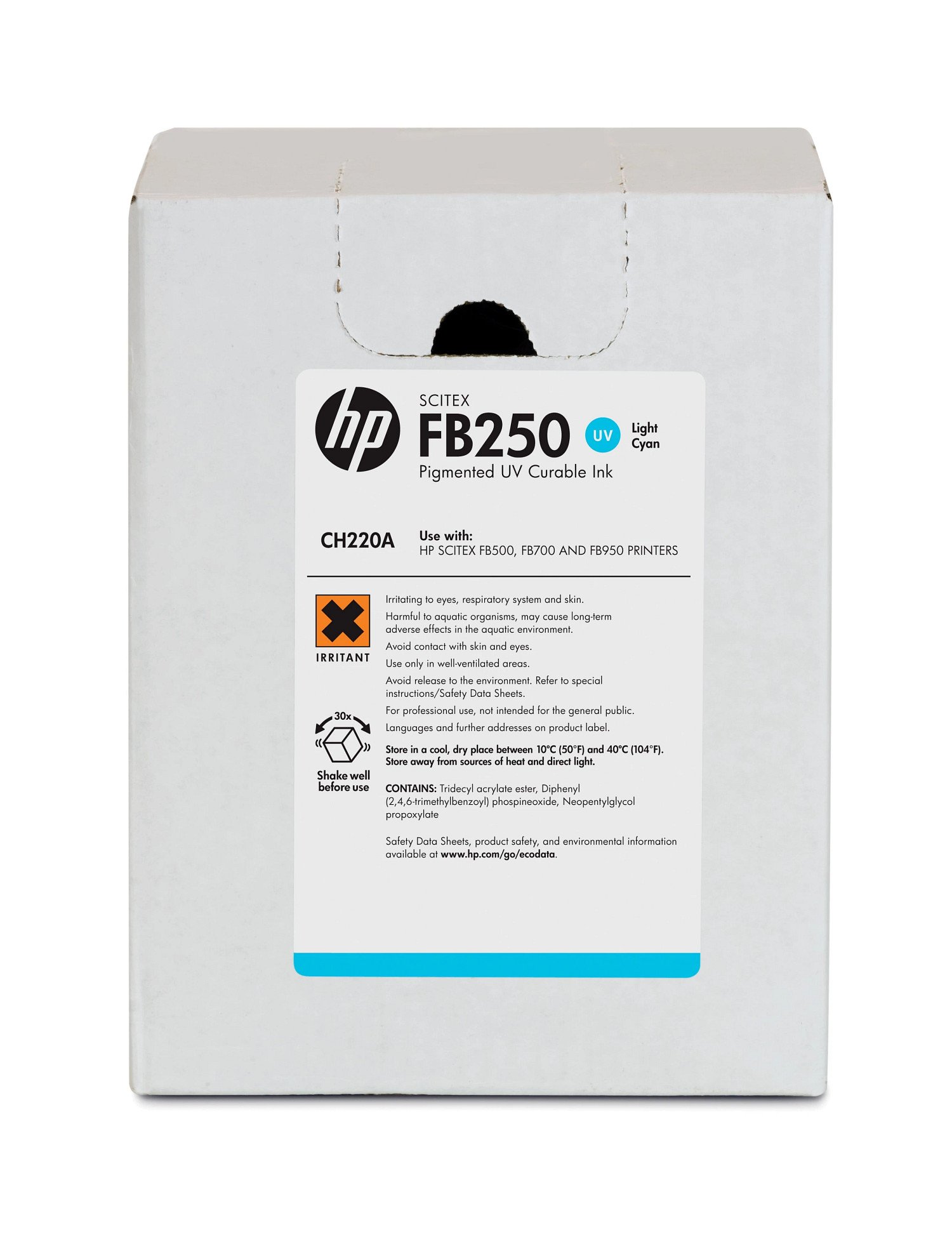 HP FB250 3-liter Light Cyan Scitex Ink (CH220A)