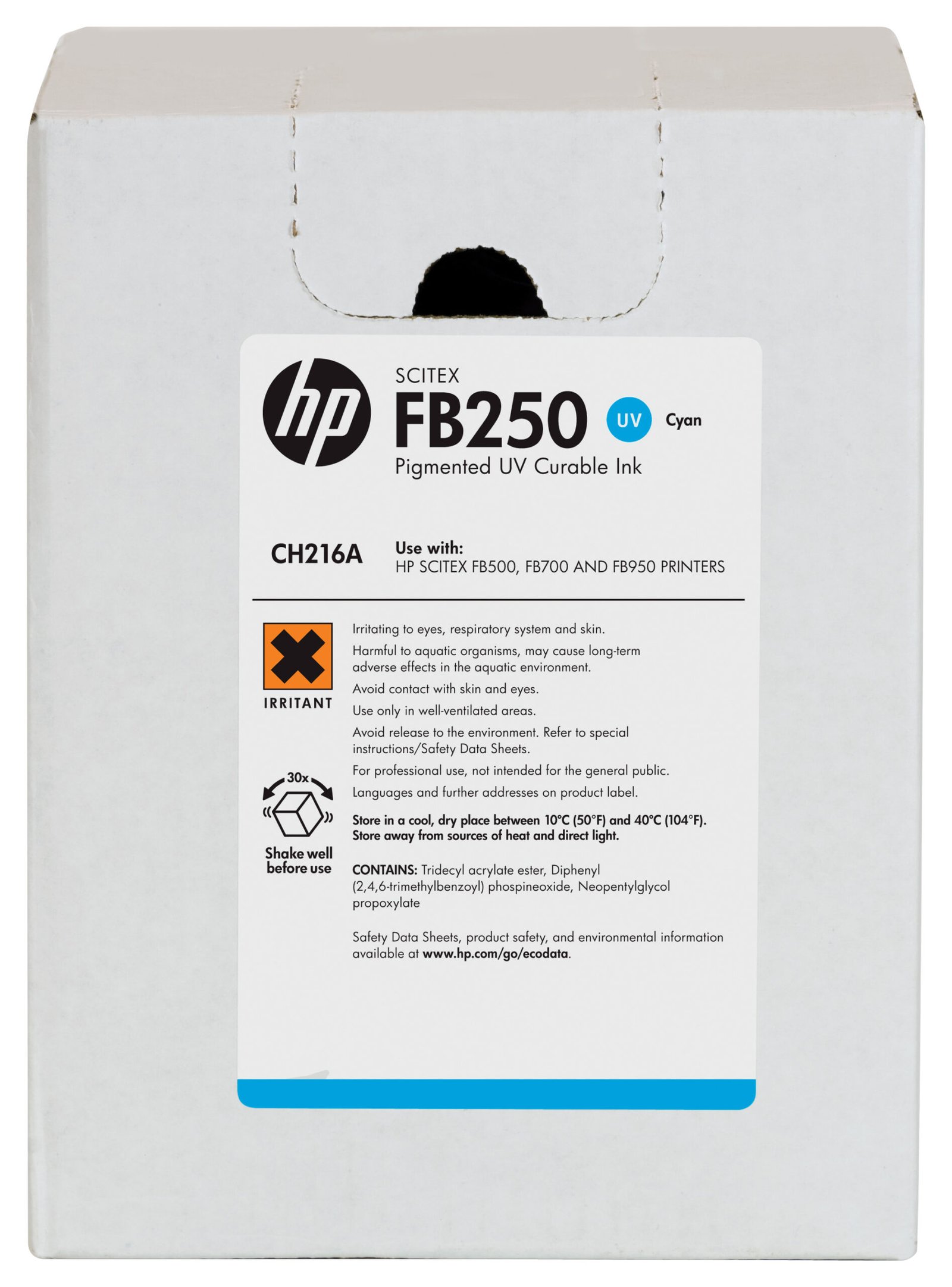 HP FB250 3-liter Cyan Scitex Ink (CH216A) HP FB250 3-liter Cyan Scitex Ink (CH216A)