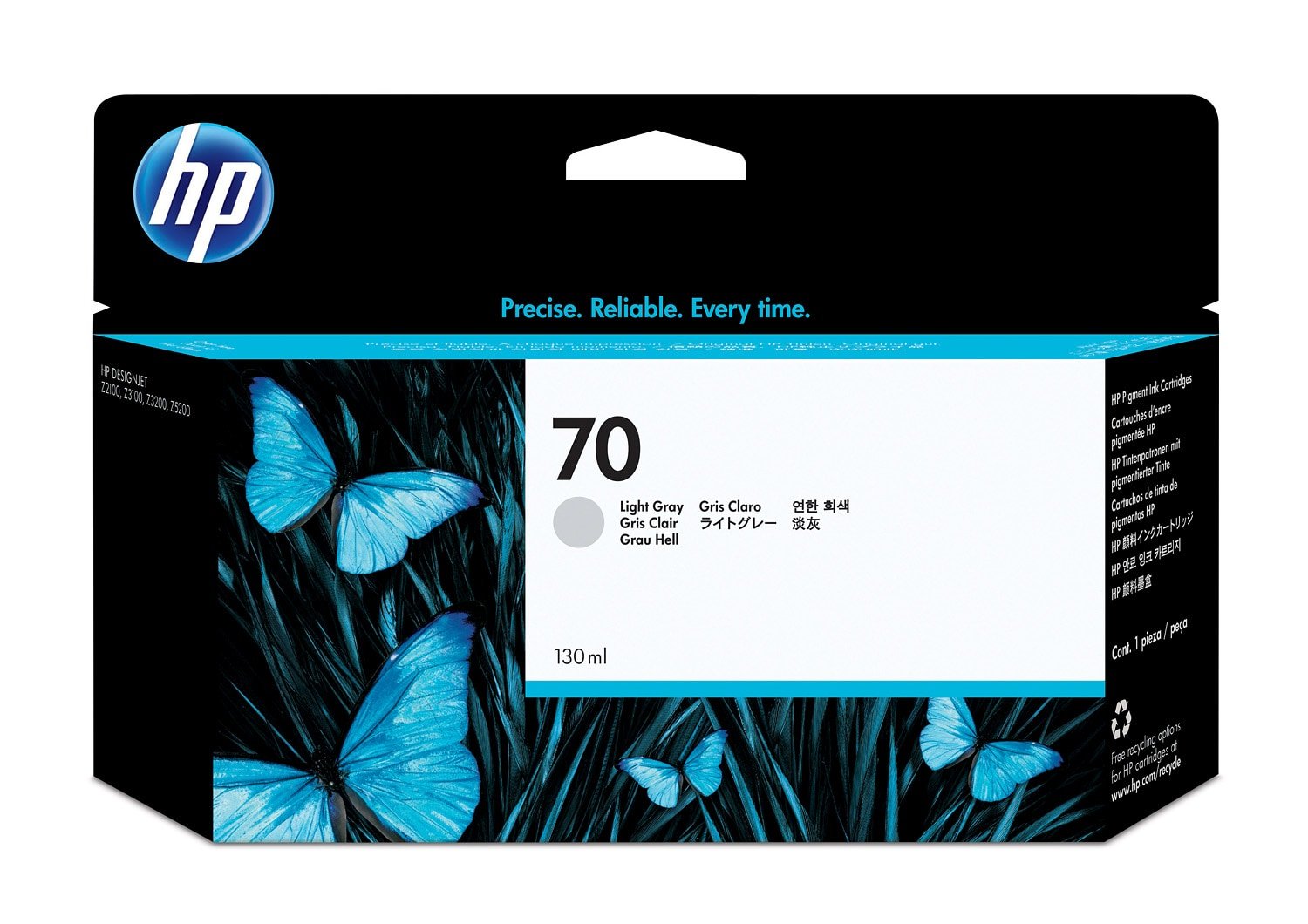 HP 70 130-ml Light Gray DesignJet Ink Kartric (C9451A) HP 70 130-ml Light Gray DesignJet Ink Kartric (C9451A)