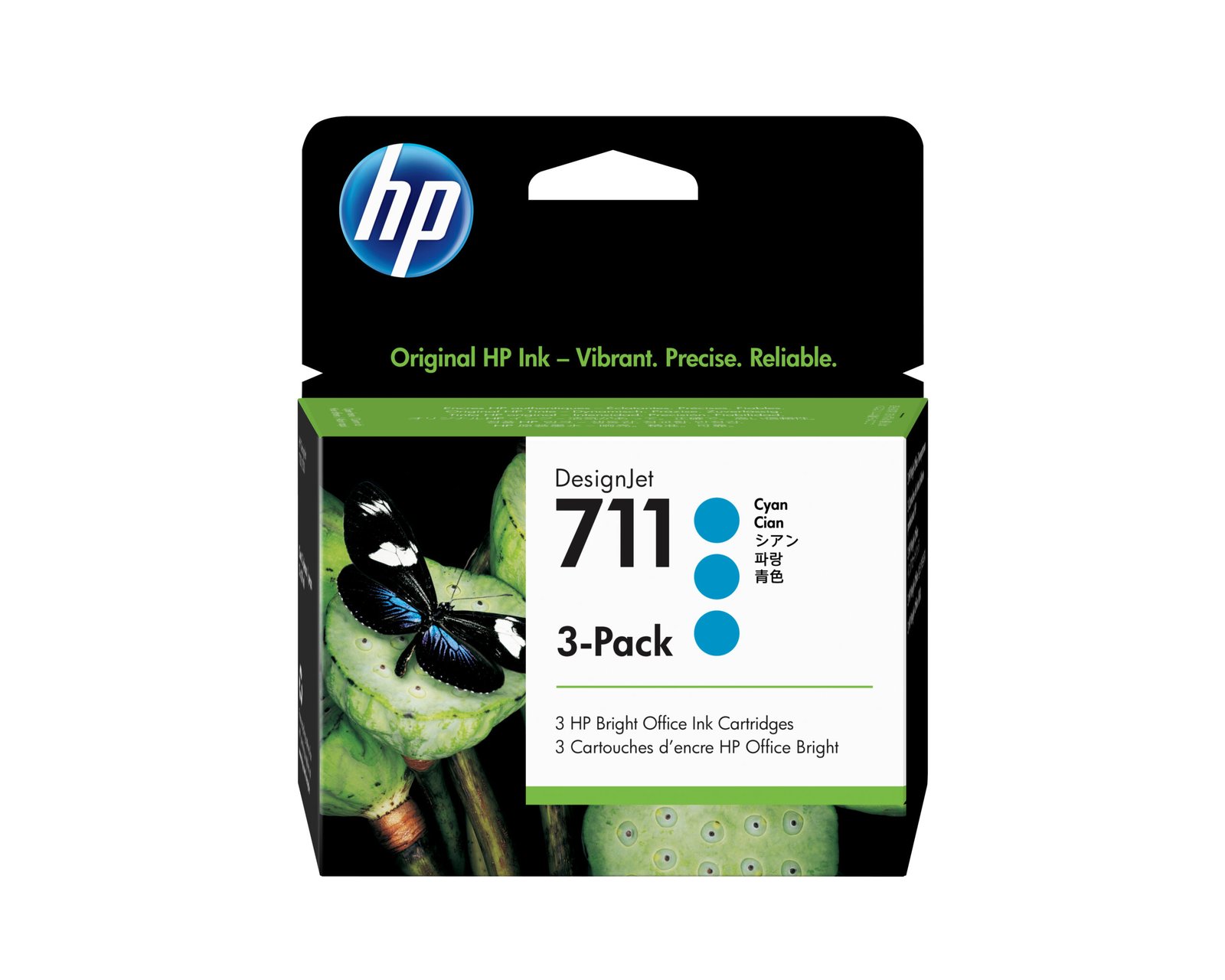 HP 711 3-pack 29-ml Cyan DesignJet Ink Cartridges (CZ134A)