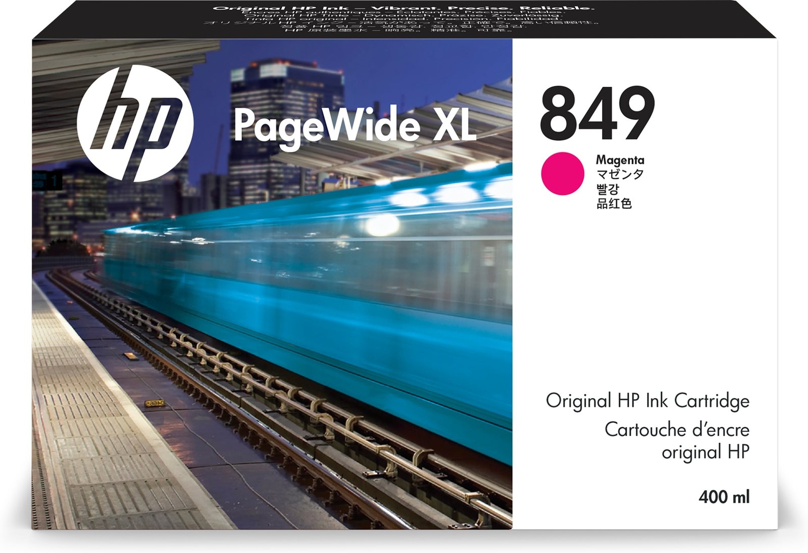 HP 849 400-ml Magenta PageWide XL Ink Kartric (1XB37A)