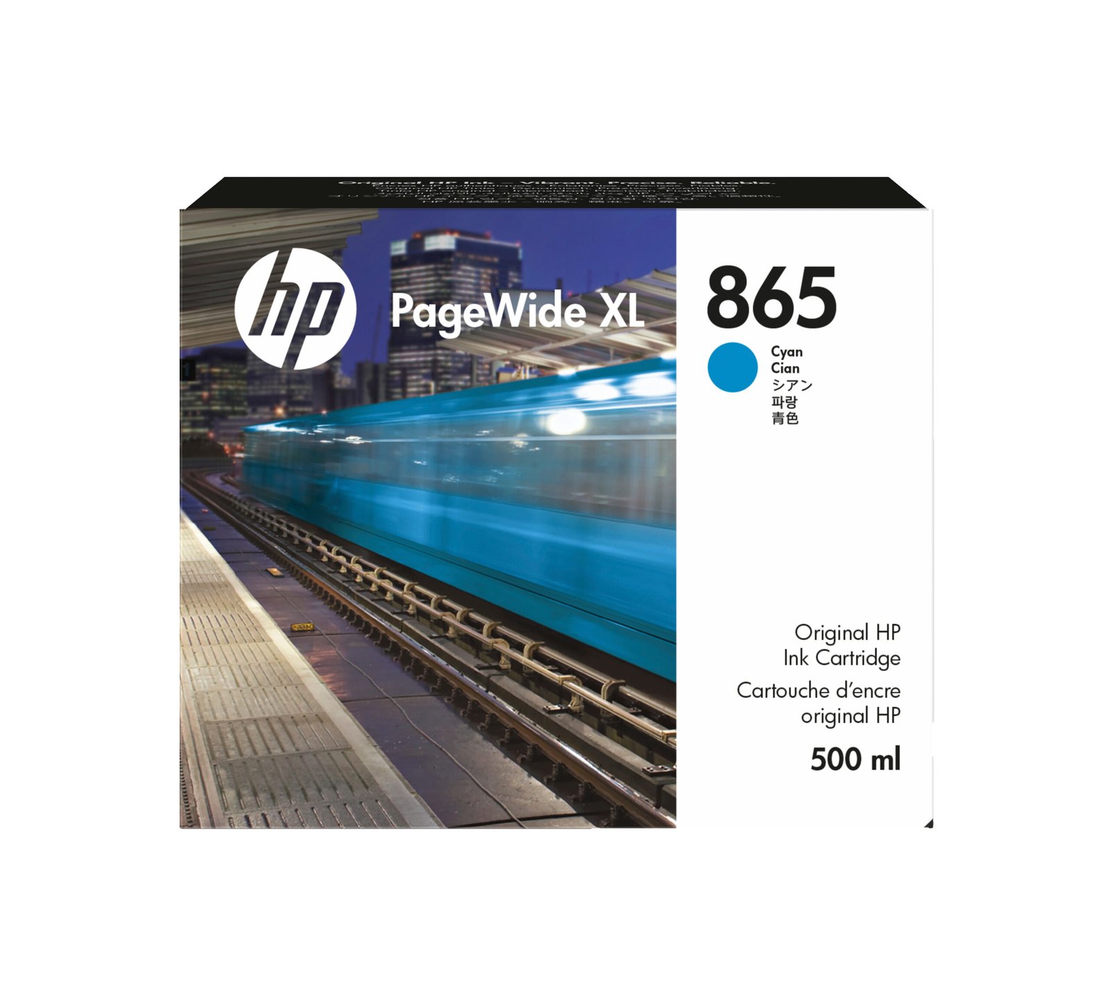 HP 865 500-ml Cyan PageWide XL Ink Kartric (3ED85A)
