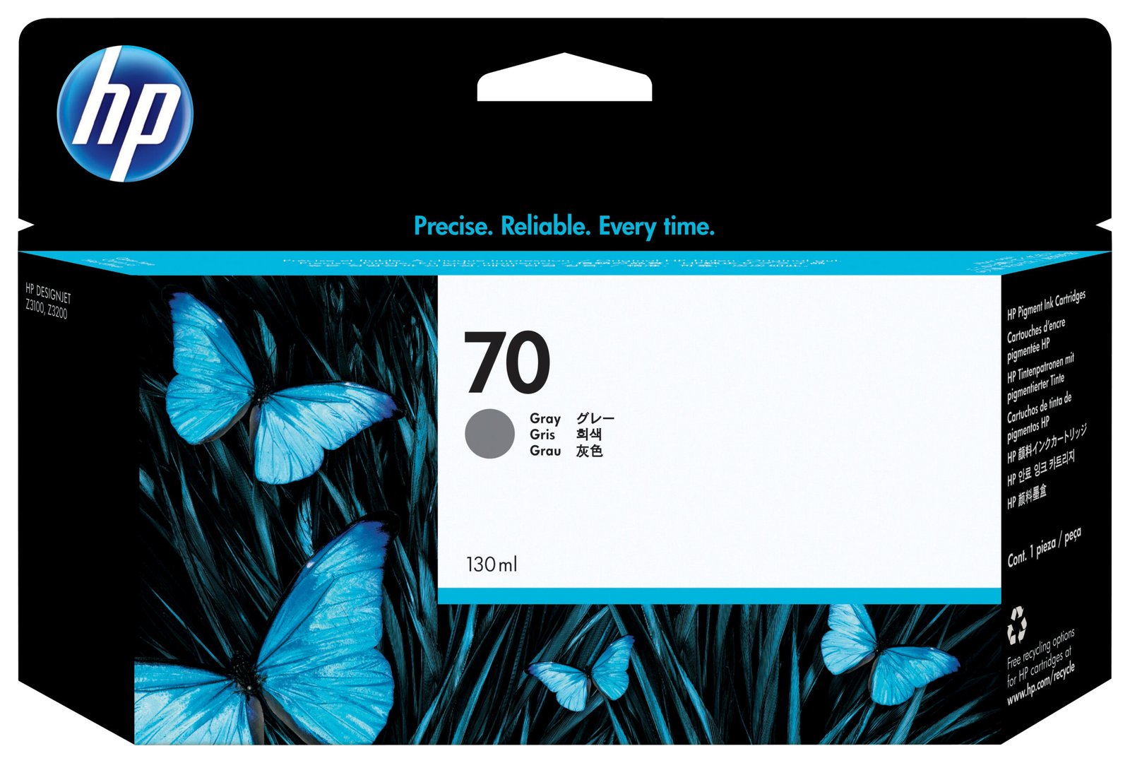 HP 70 130-ml Gray DesignJet Ink Kartric (C9450A)