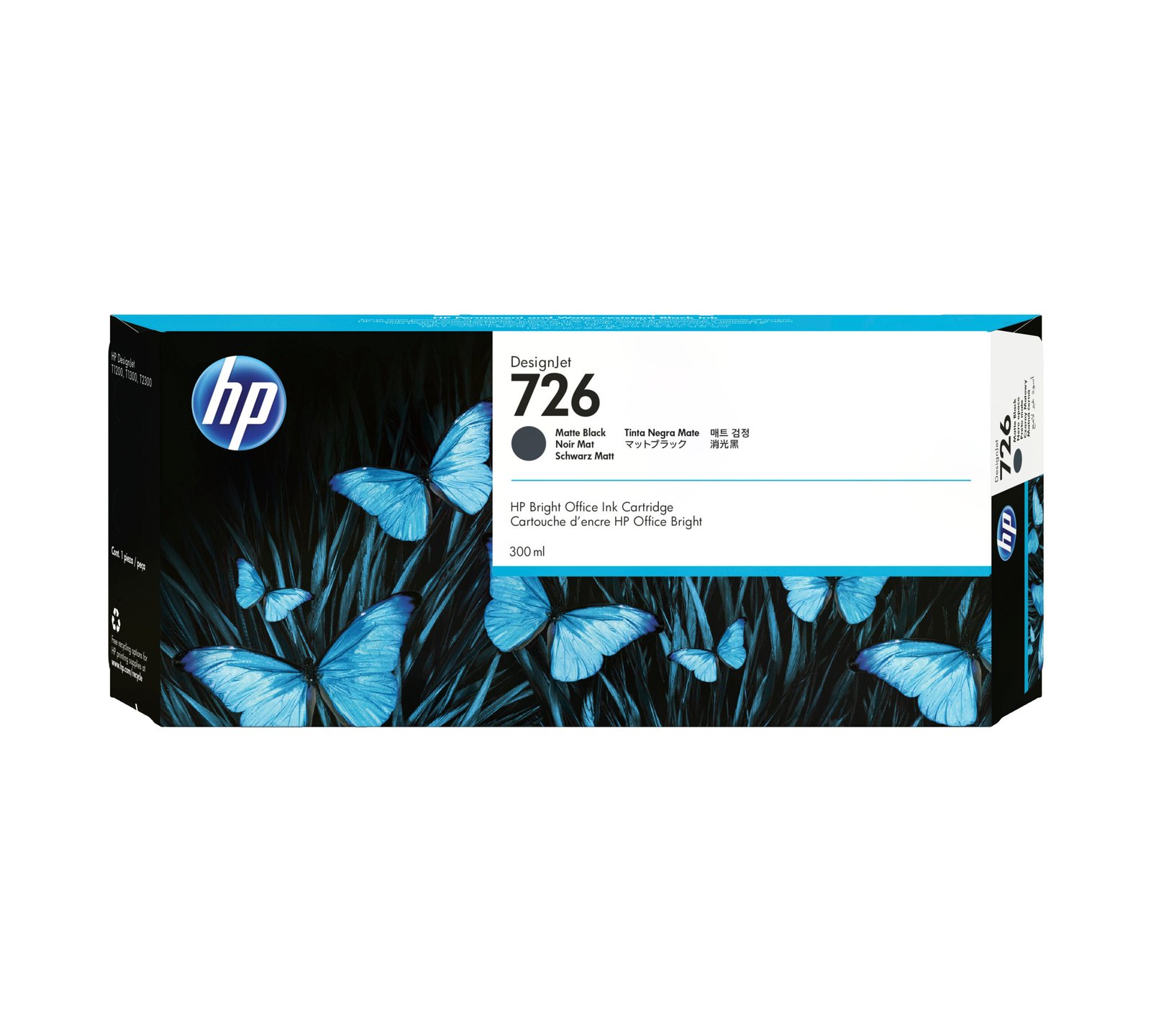HP 726 300-ml Matte Black DesignJet Ink Kartric (CH575A)