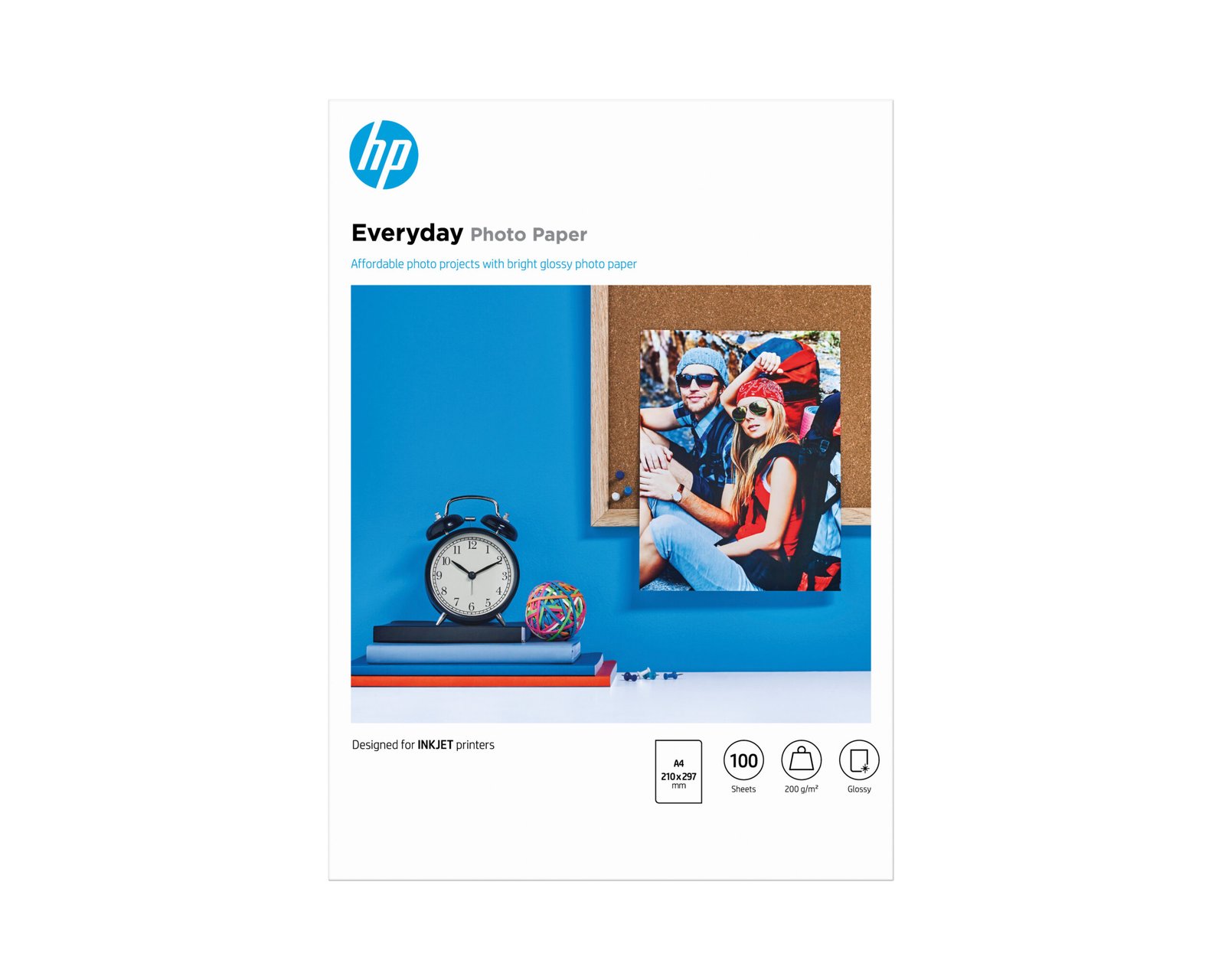 HP Everyday Glossy Photo Paper-100 sht/A4/210 x 297 mm (Q2510A)