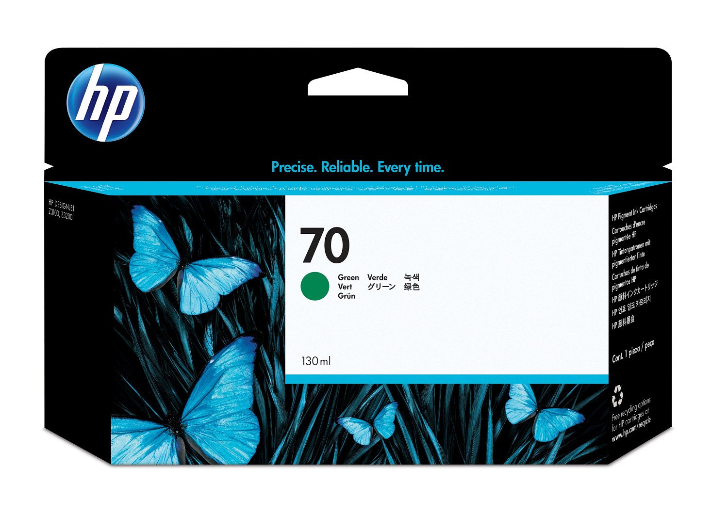 HP 70 130-ml Green DesignJet Ink Kartric (C9457A)