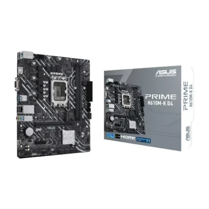ASUS PRIME H610M-K D4 LGA1700 Intel Core 14th, 13th, 12th, Pentium Gold, Celeron Intel H610 2xDDR4 1xM.2 4xSATA mATX (90MB1A10-M0EAY0)
