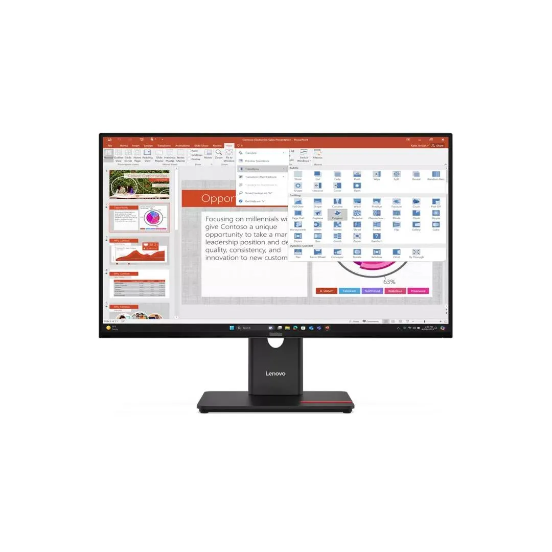 LENOVO ThinkVision T27-40 Business Monitor 27" (1920x1080) IPS 120Hz 300 nits 99% sRGB, 99% BT.709 (64A5MAT6EU) - Image 1