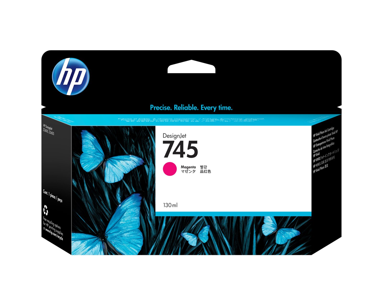 HP 745 130-ml DesignJet Magenta Ink Kartric (F9J95A)