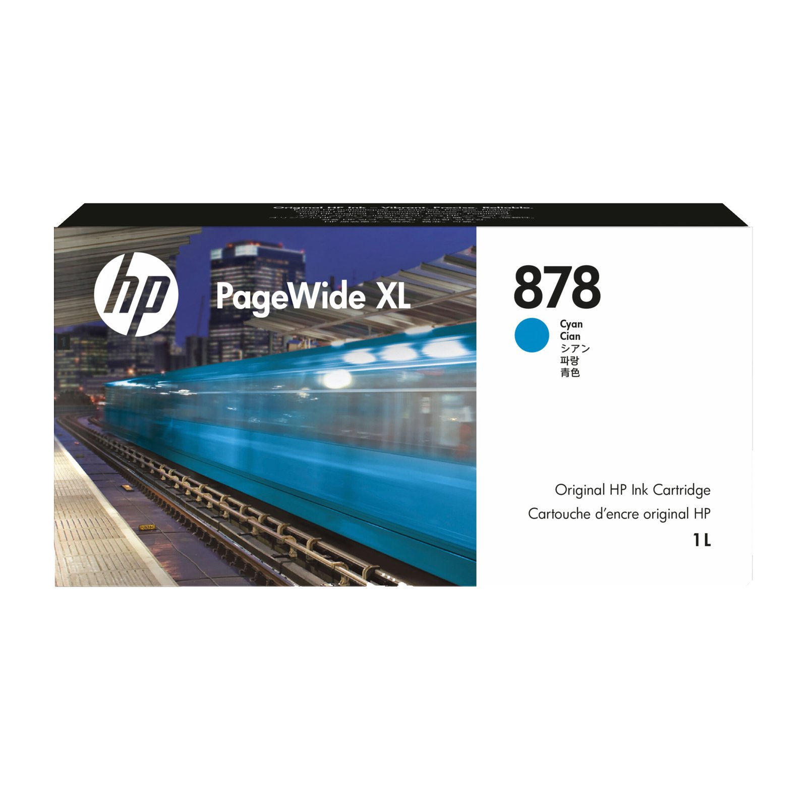 HP 878 1-liter Cyan PageWide XL Ink Kartric (312Z2A)
