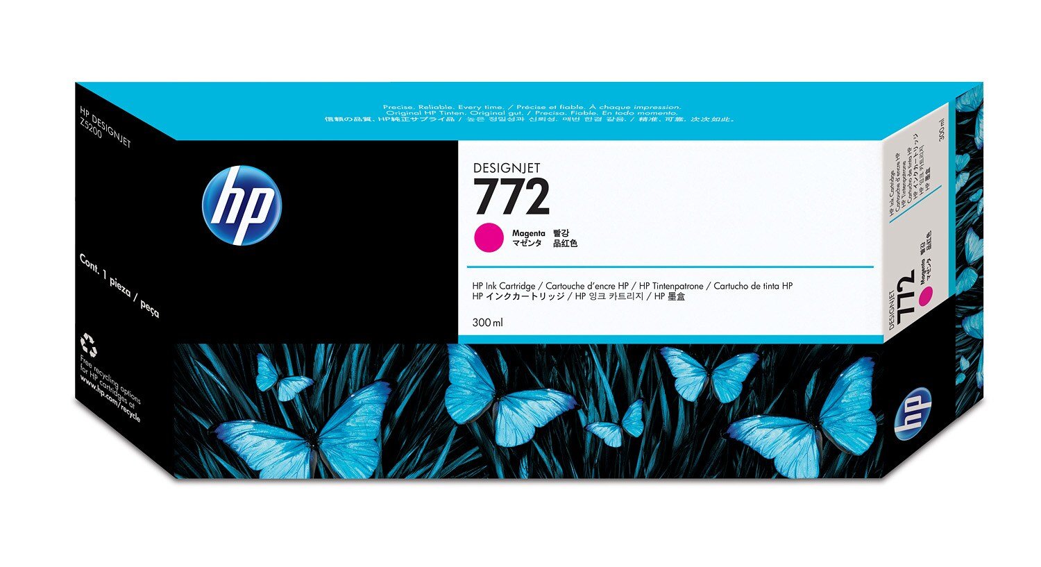 HP 772 300-ml Magenta DesignJet Ink Kartric (CN629A)