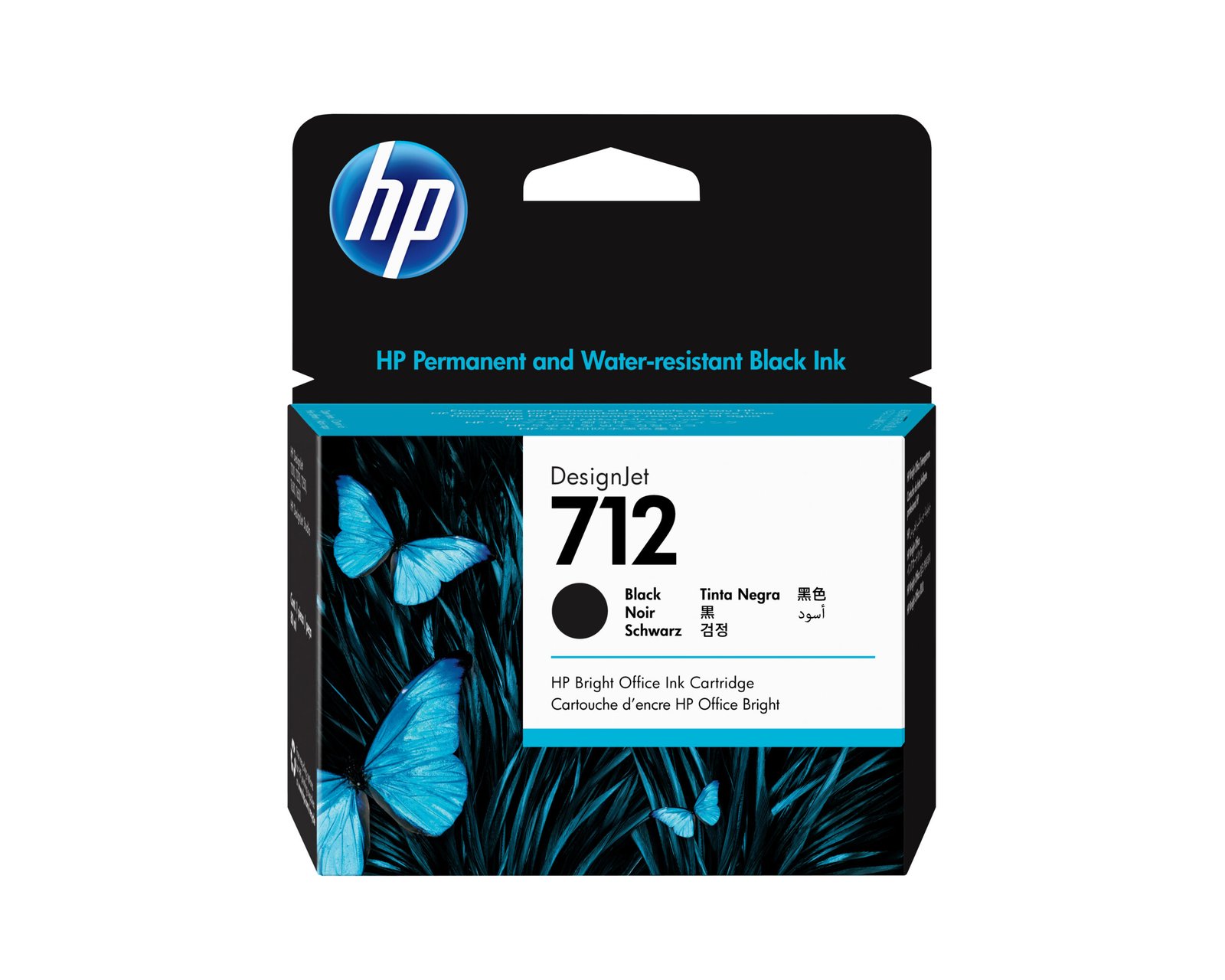 HP 712 80-ml Black DesignJet Ink Kartric (3ED71A)