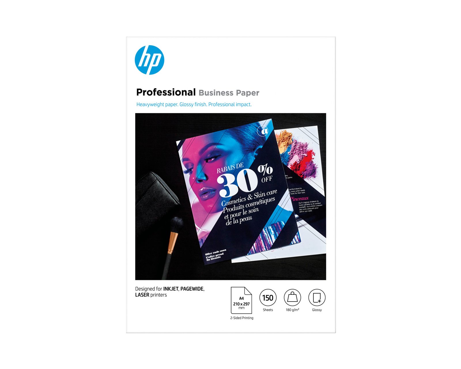 HP Professional Multi-use Glossy FSC Papers 180 gsm-150 sht/A4/210 x 297 mm (3VK91A)