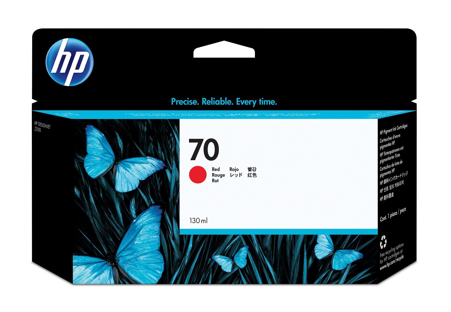 HP 70 130-ml Red DesignJet Ink Kartric (C9456A)