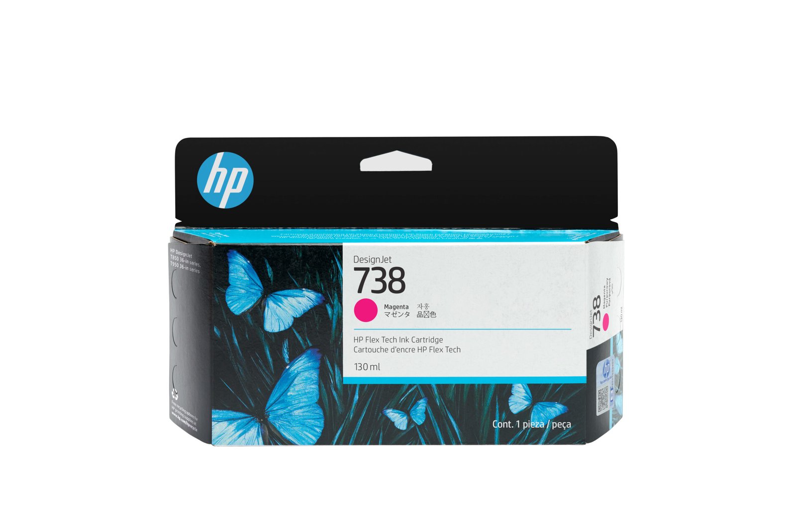 HP 738 130-ml Magenta DesignJet Ink Kartric (498N6A)