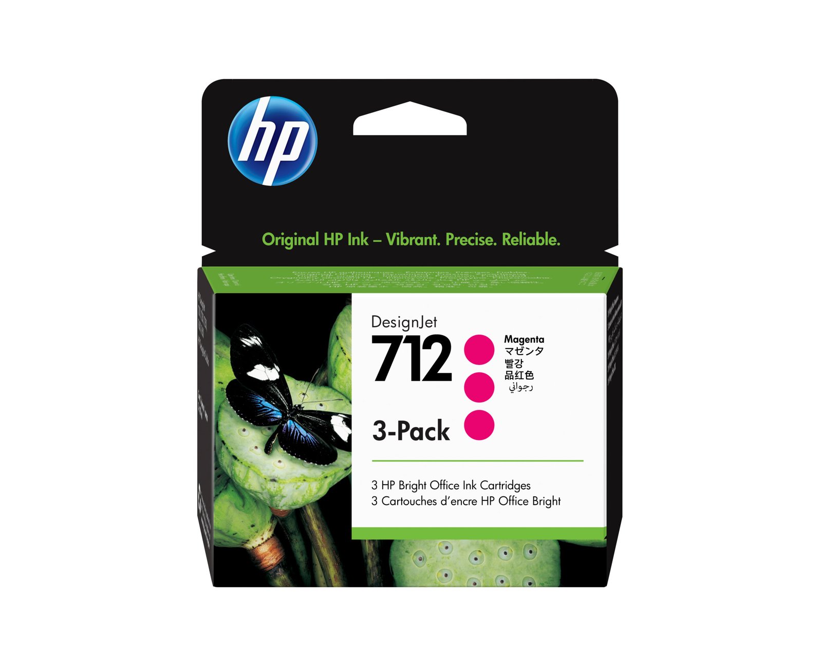 HP 712 3-pack 29-ml Magenta DesignJet Ink Kartric (3ED78A)