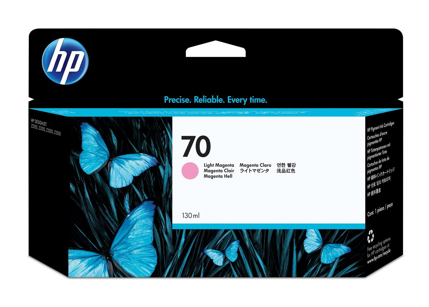 HP 70 130-ml Light Magenta DesignJet Ink Kartric (C9455A)