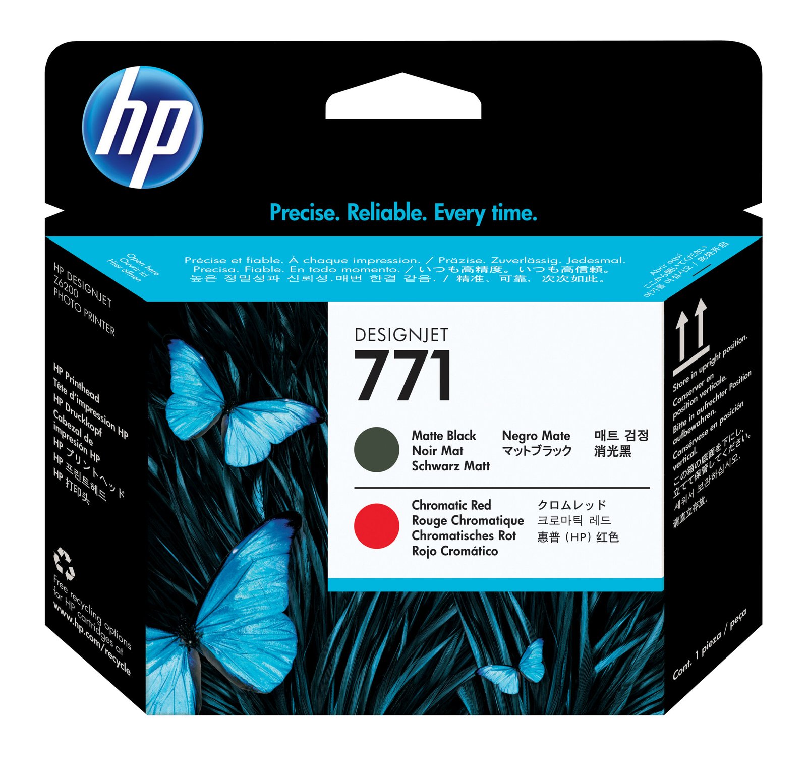 HP 771 Matte Black/Chromatic Red DesignJet Printhead (CE017A)