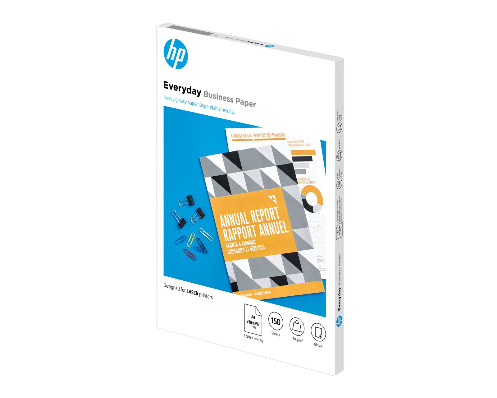 HP Everyday Laser Glossy FSC Paper 120 gsm-150 sht/A4/210 x 297 mm (7MV82A)