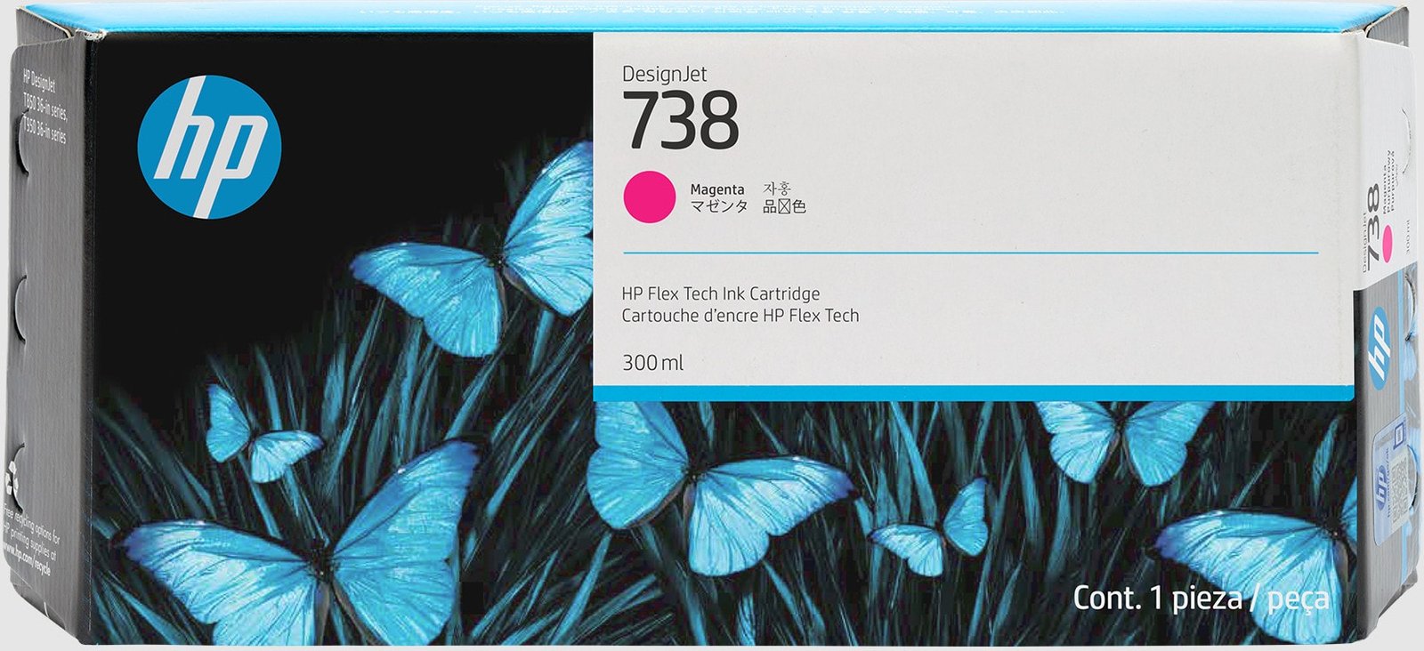 HP 738 300-ml Magenta DesignJet Ink Kartric (676M7A)