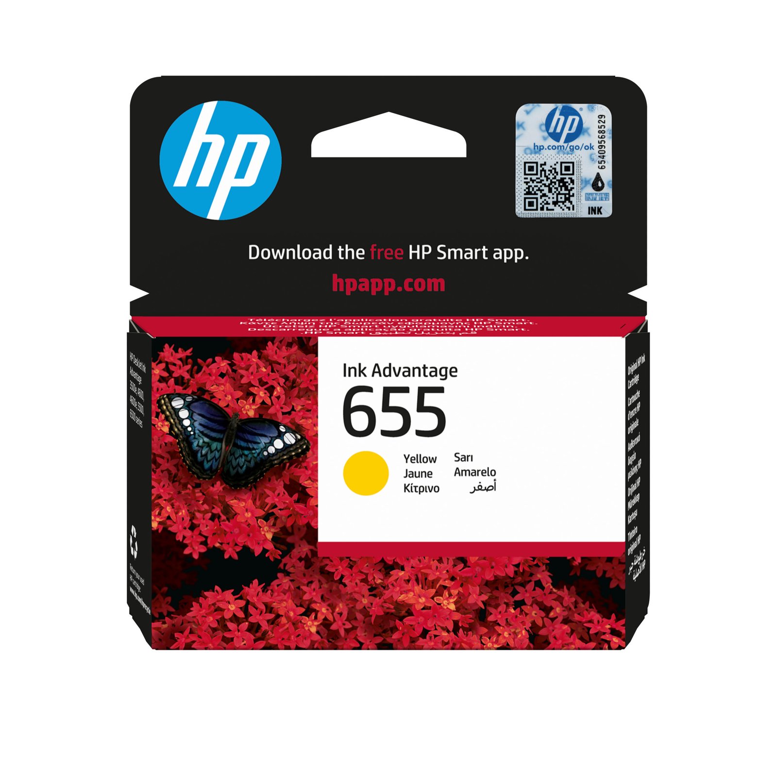 HP 655 Yellow Original Ink Advantage Kartric (CZ112AE)