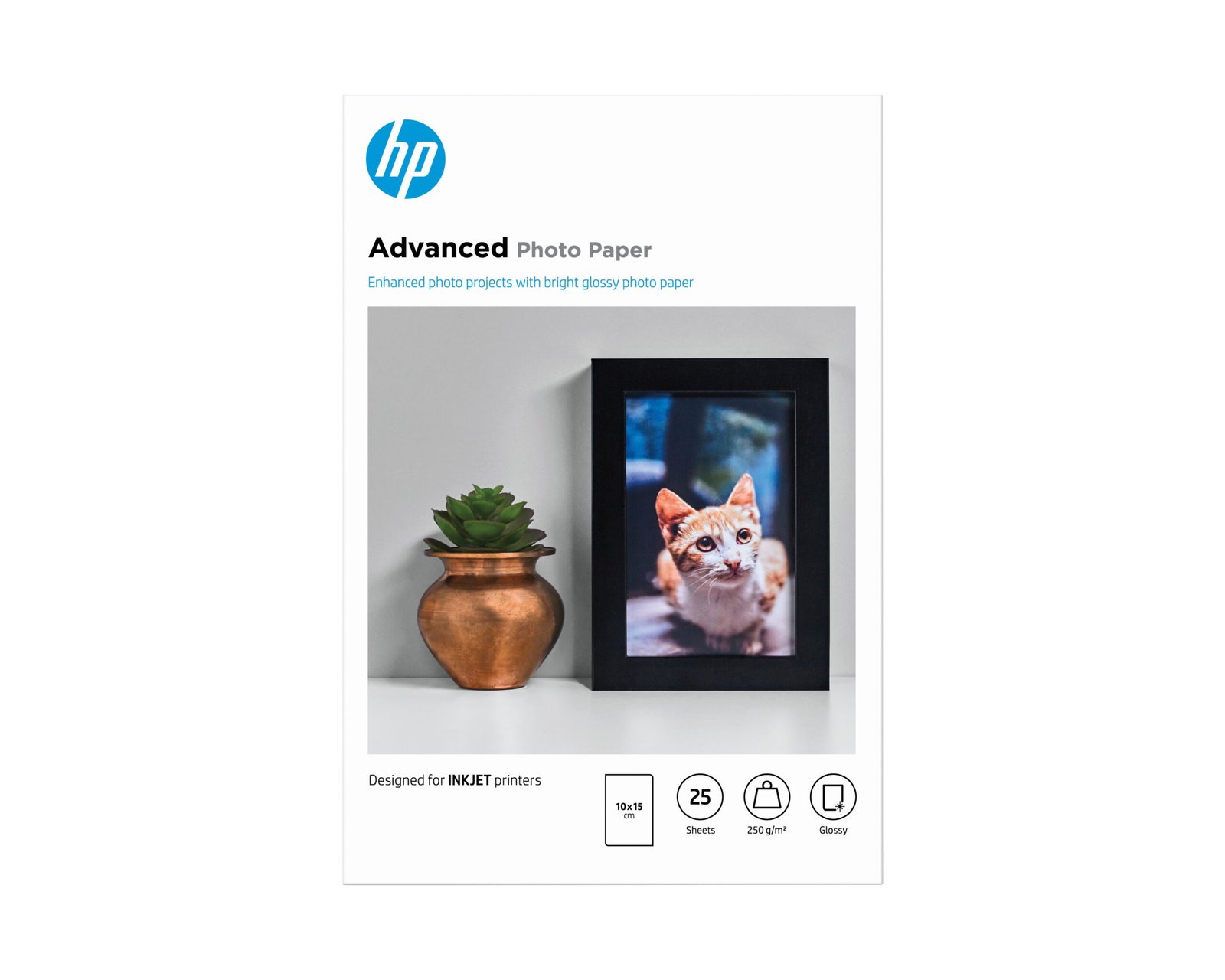 HP Advanced Glossy Photo Paper-25 sht/10 x 15 cm borderless (Q8691A)