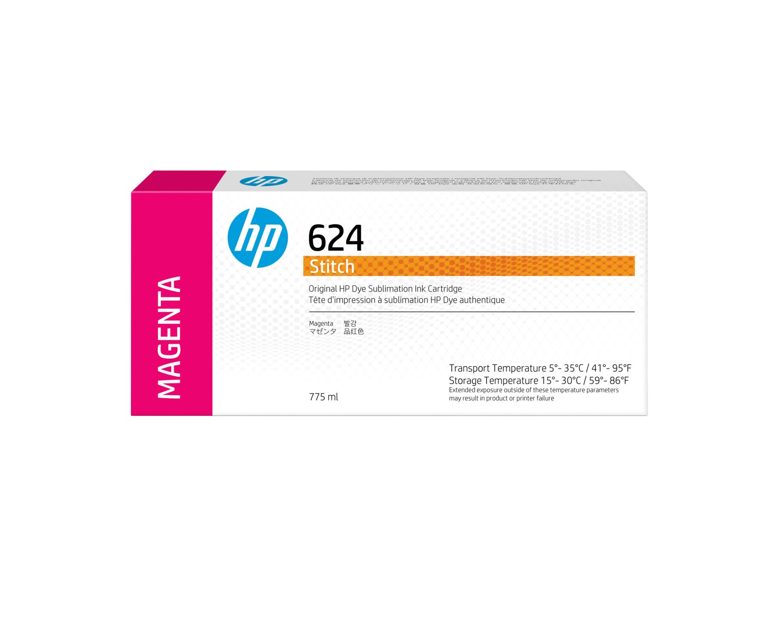 HP 624 775-ml Magenta Stitch Dye Sublimation Ink Kartric (2LL55A)