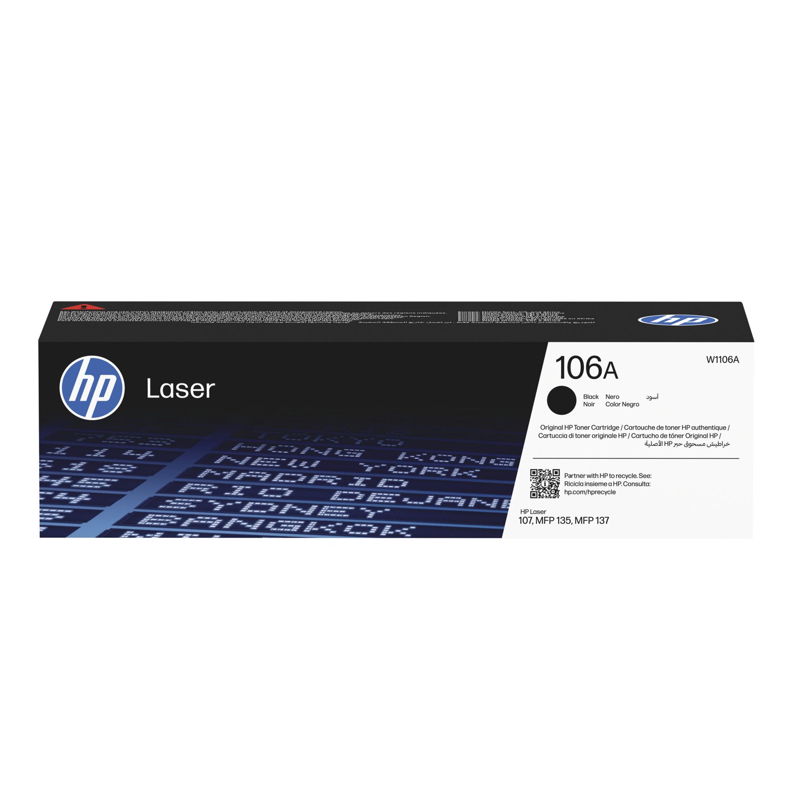 HP 106A Black Original Laser Toner Kartric (W1106A)