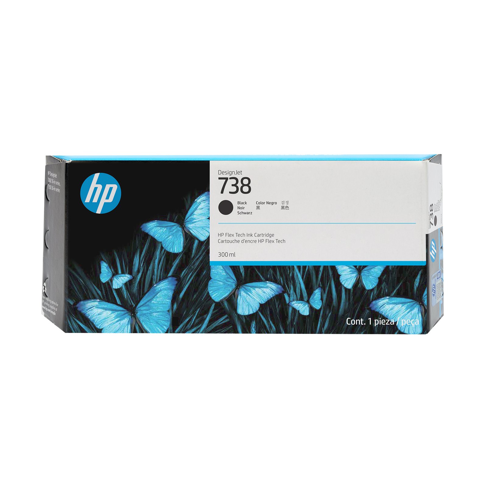 HP 738 300-ml Black DesignJet Ink Kartric (498N8A)
