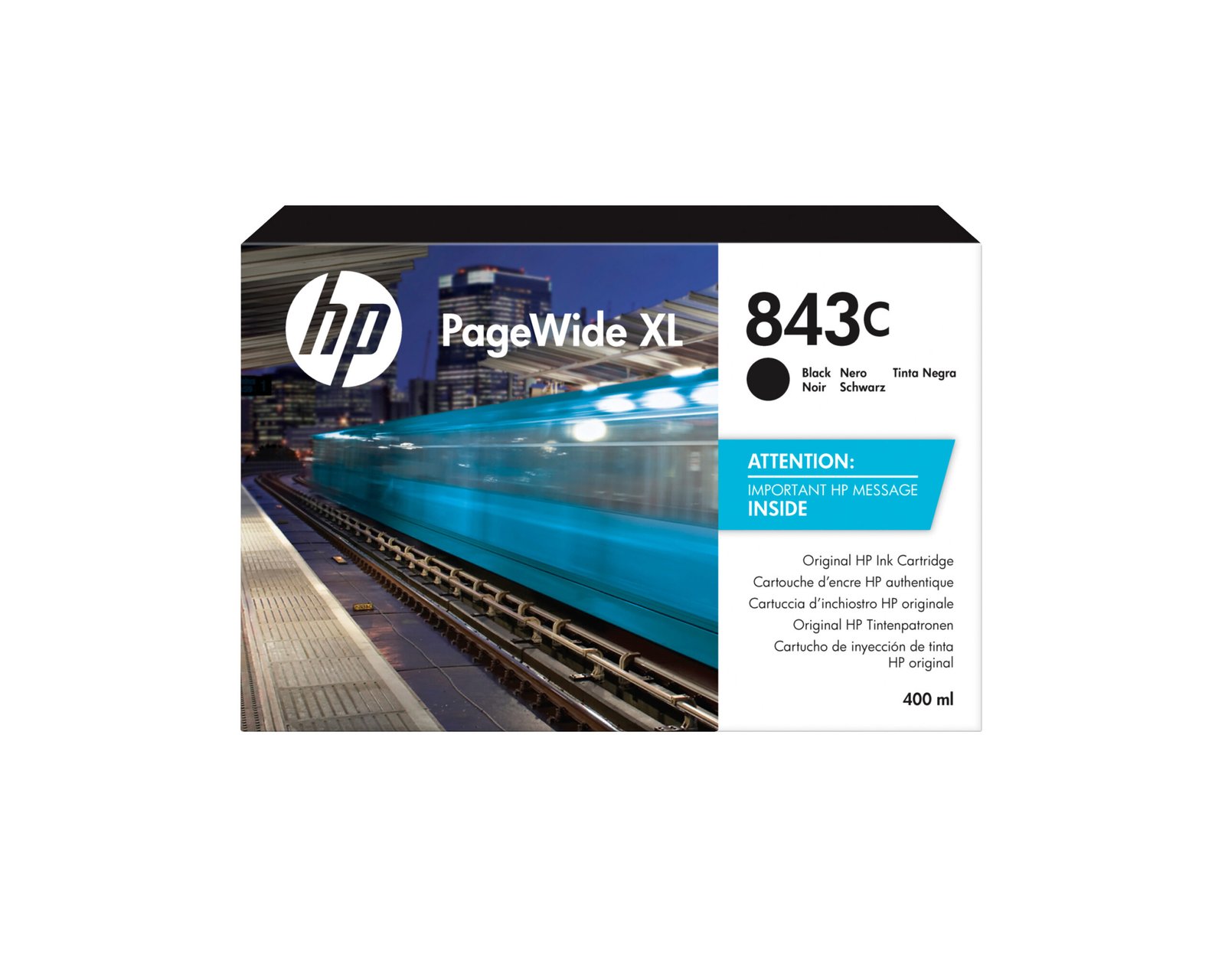 HP 843C 400-ml Black PageWide XL Ink Kartric (C1Q65A) HP 843C 400-ml Black PageWide XL Ink Kartric (C1Q65A)
